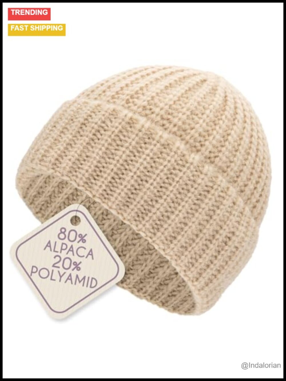 Baby Alpaca Wool Beanie Knit Unisex Winter Hat